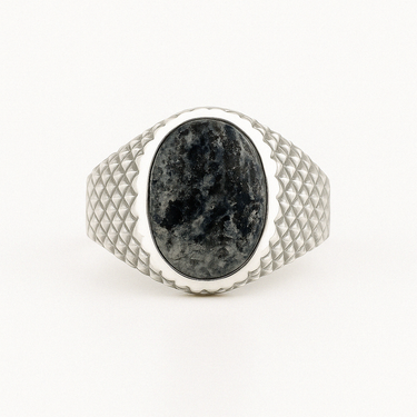Anillo Terra Piedra Obsidiana